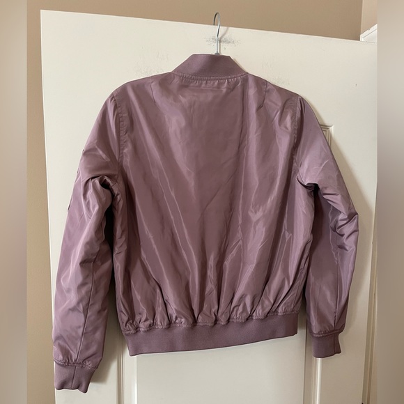 Ci Sono Dusty Lavender Bomber Jacket with Gold Detail Women’s Size Small - Picture 4 of 16